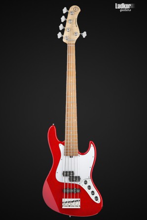 Sadowsky MetroExpress 21-Fret Hybrid P/J Morado Candy Apple Red Metallic 5 String Bass