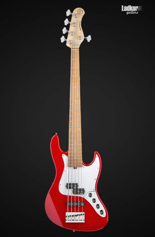 Sadowsky MetroExpress 21-Fret Hybrid P/J Morado Candy Apple Red Metallic 5 String Bass