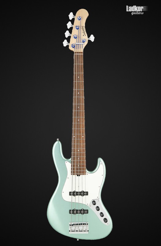 Sadowsky MetroLine 21-Fret Vintage J/J Alder Solid Sage Green Metallic Satin 5 String Bass
