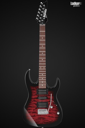 Ibanez GRX70QA Transparent Red Burst
